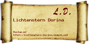 Lichtenstern Dorina névjegykártya
