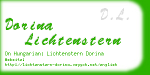 dorina lichtenstern business card